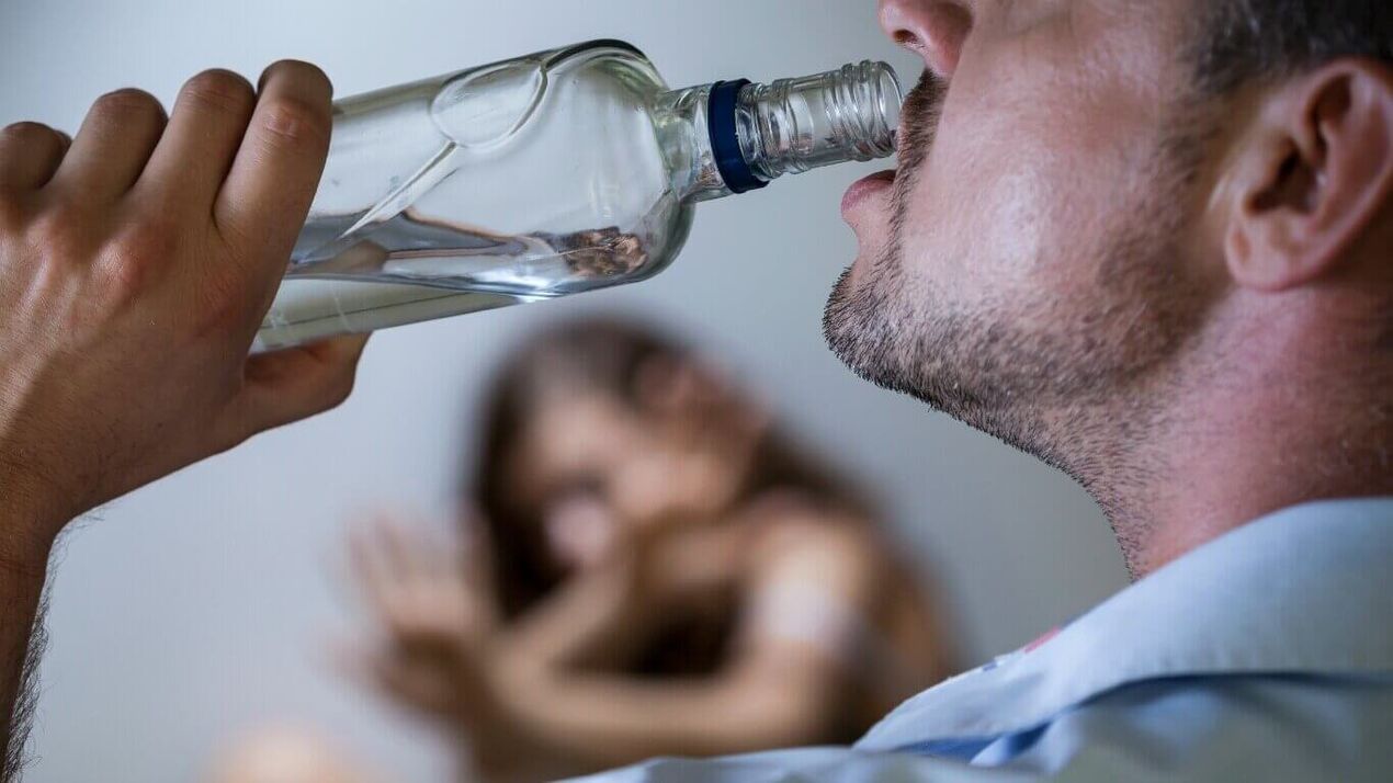 Adicción al alcohol en los hombres.